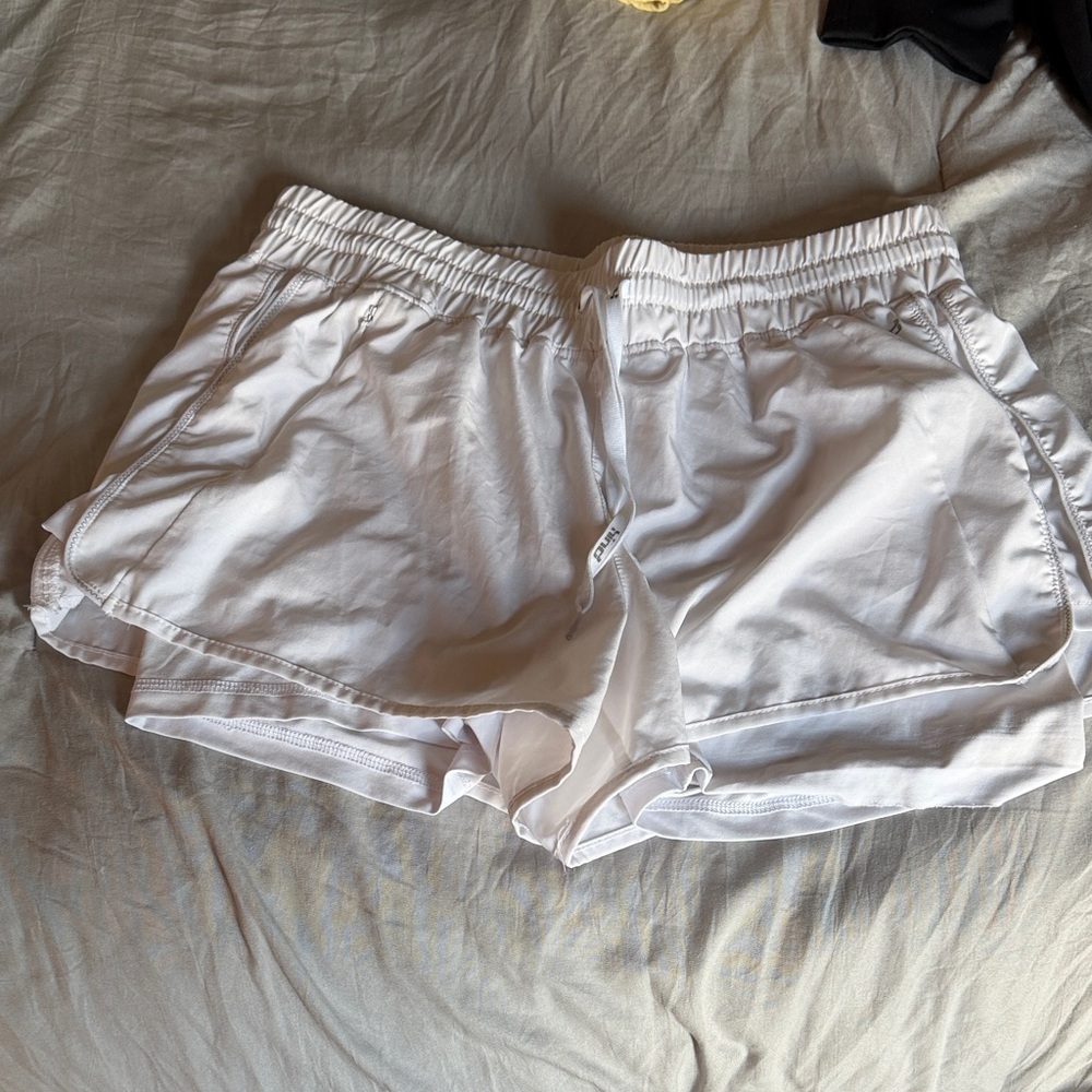 White Athletic Running Shorts